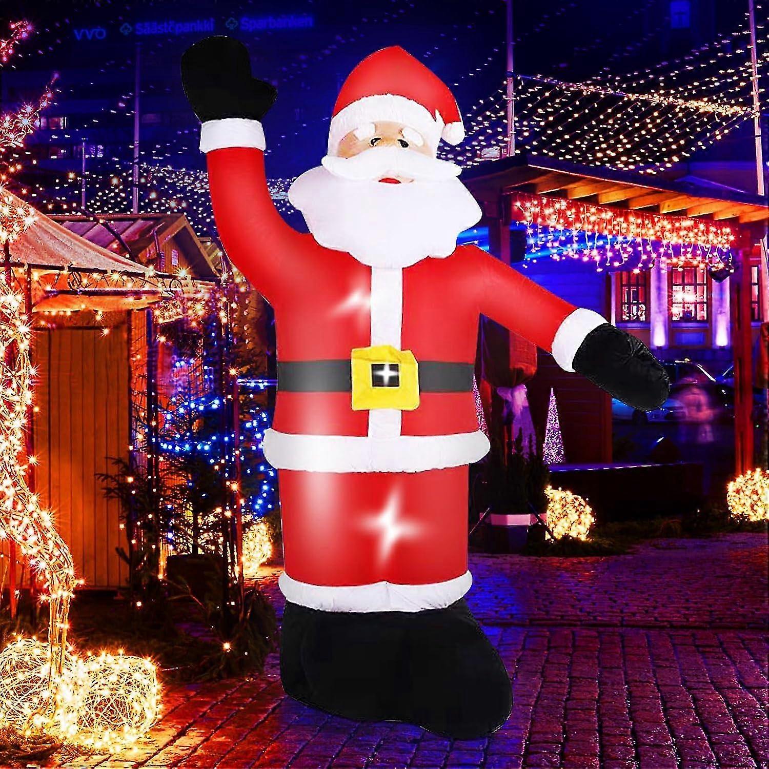 Decorazioni all'aperto gonfiabili di Natale del Babbo Natale, decorazioni dell'iarda di scoppio di Natale di 8FT con luce del LED per la decorazione del prato del giardino