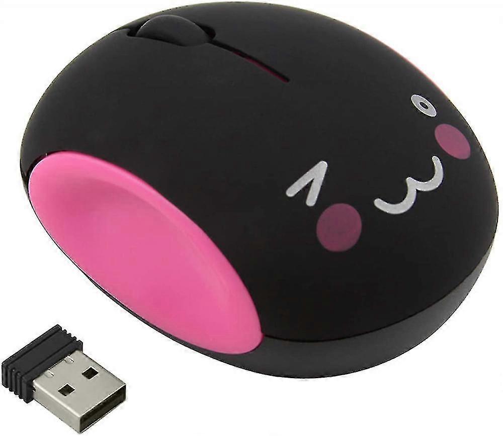 2.4ghz Wireless Mouse Cute Small Silent Mouse Portable Mini Rechargeable Optical Mice Cartoon Computer Mouse 3 Buttons Cordless Mouse For Laptop (pink