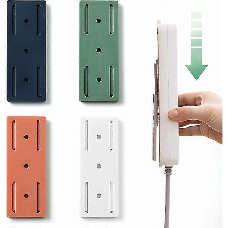 Power Strip Holders, Self-adhesive Power Strip Holder, Self-adhesive Power Strip Fixer for Power Board, Remote Control Stored in Kitchen, Home and Off