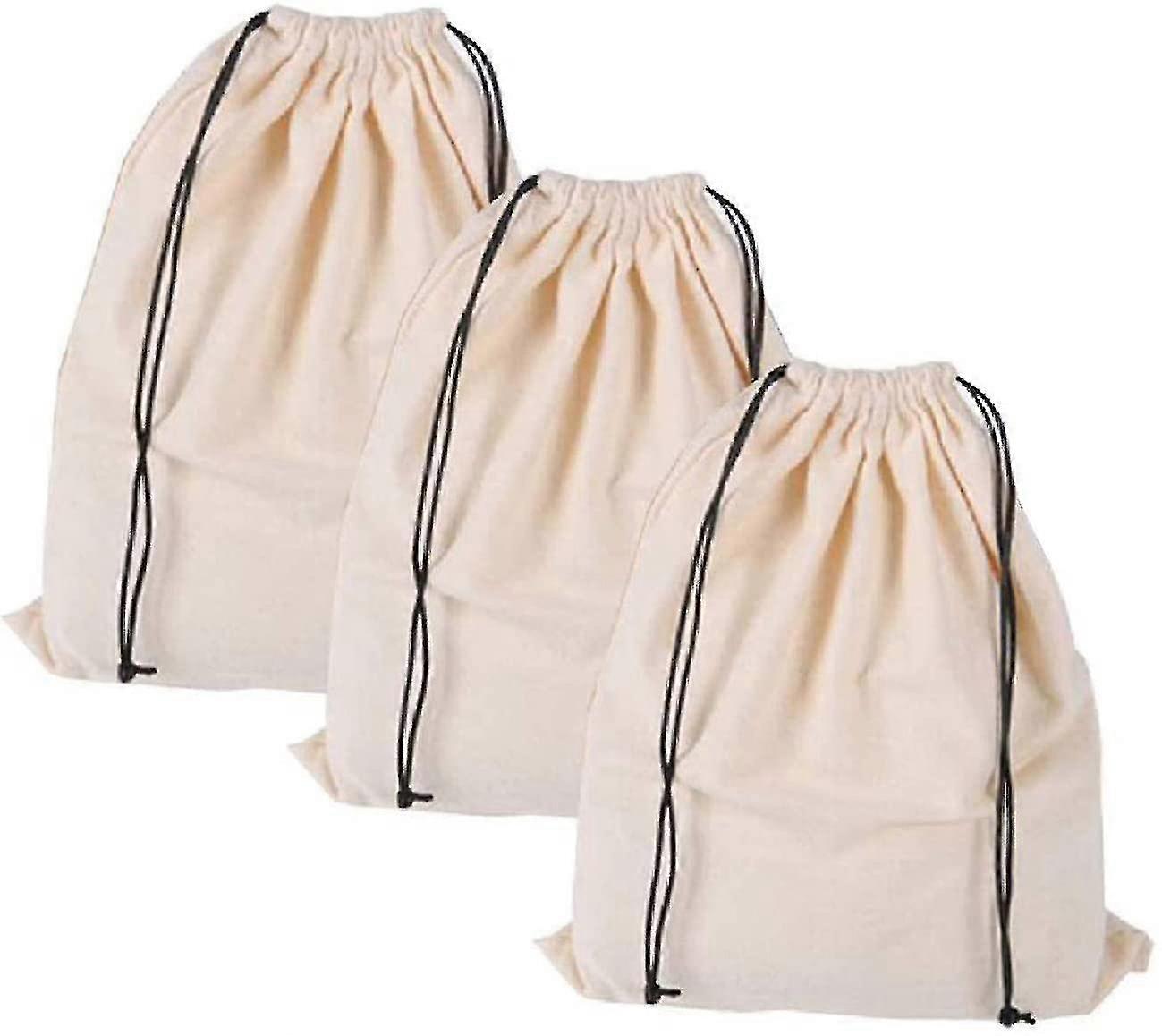 3pcs Cotton Breathable Dustproof Drawstring Multifunctional Storage Bag 32*40cm