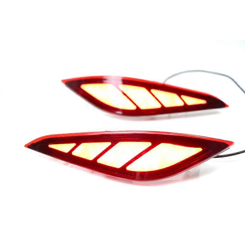 2PCS Car flashing LED Reflector Lamp Rear Fog Lamp Bumper Light Brake Warning Light For Toyota Rush 2018 2019 2020