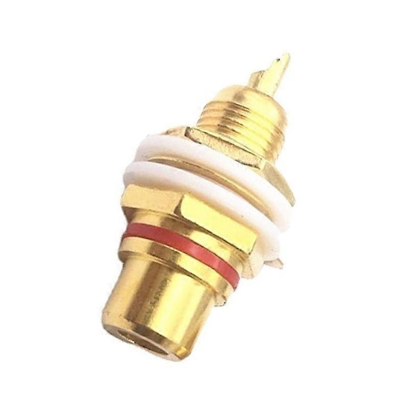 RCA-Female Socket Connector Chassis Panel Mount Adapter Audio Terminal- Plug 3.5