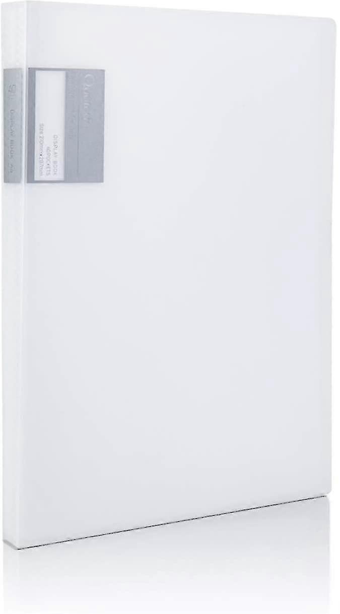 40-pocket Bound Plastic Presentation Book, Presentation Portfolio With Clear Sleeves