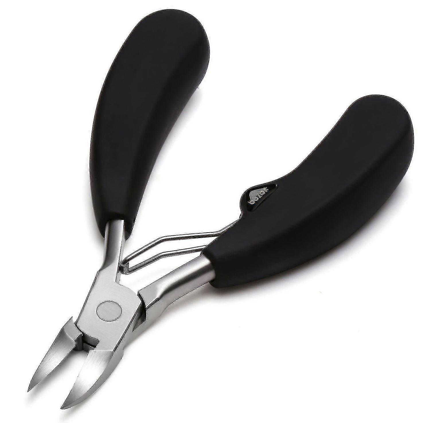 Precision Toenail Clippers Metal Nail Nippers For Thick And Deep Ingrown Toenails And Fingernails - Soft Grip