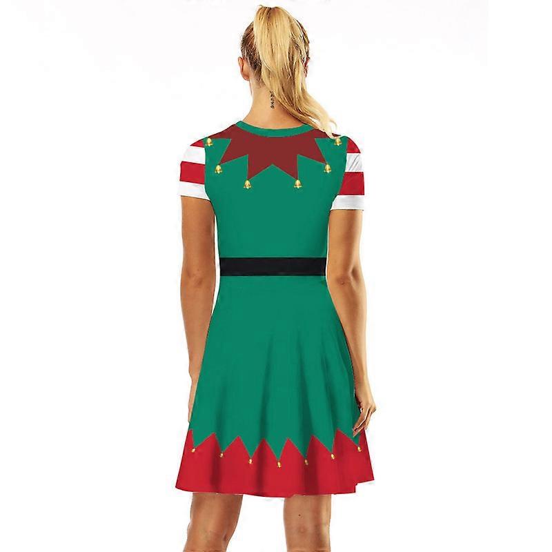 Ugly Christmas Dress for Women Red Green Print Holiday Dresses for Xmas |  Fruugo IE