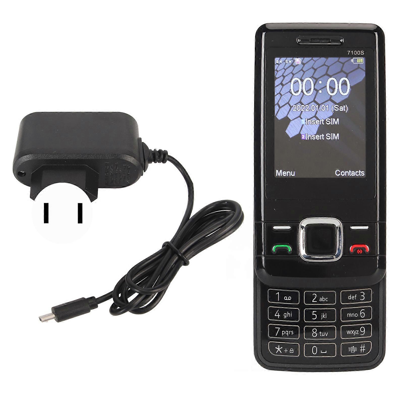 ロック解除されたスライダー電話2G GSM 1200mAhバッテリー大声ビッグボタンデュアルカード高齢者用シニア携帯電話高齢者用100〜240VブラックUSプラグ