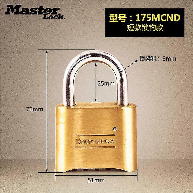 Master Lock Brass Combination Combination Combination Lock Padlock Anti-Theft Anti-Tamper Anti-corrosion Anti-Rust Waterproof