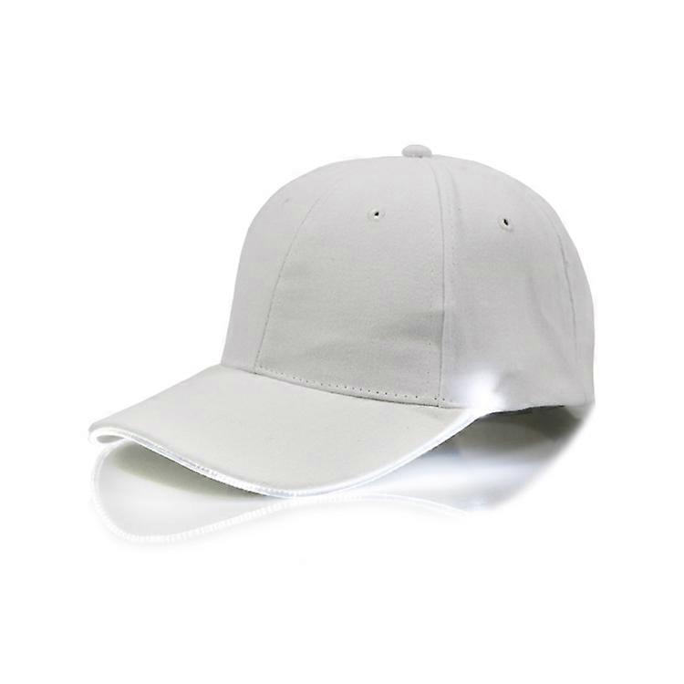 LED Peaked Cap, Color:White Hat White Light White Hat White Light