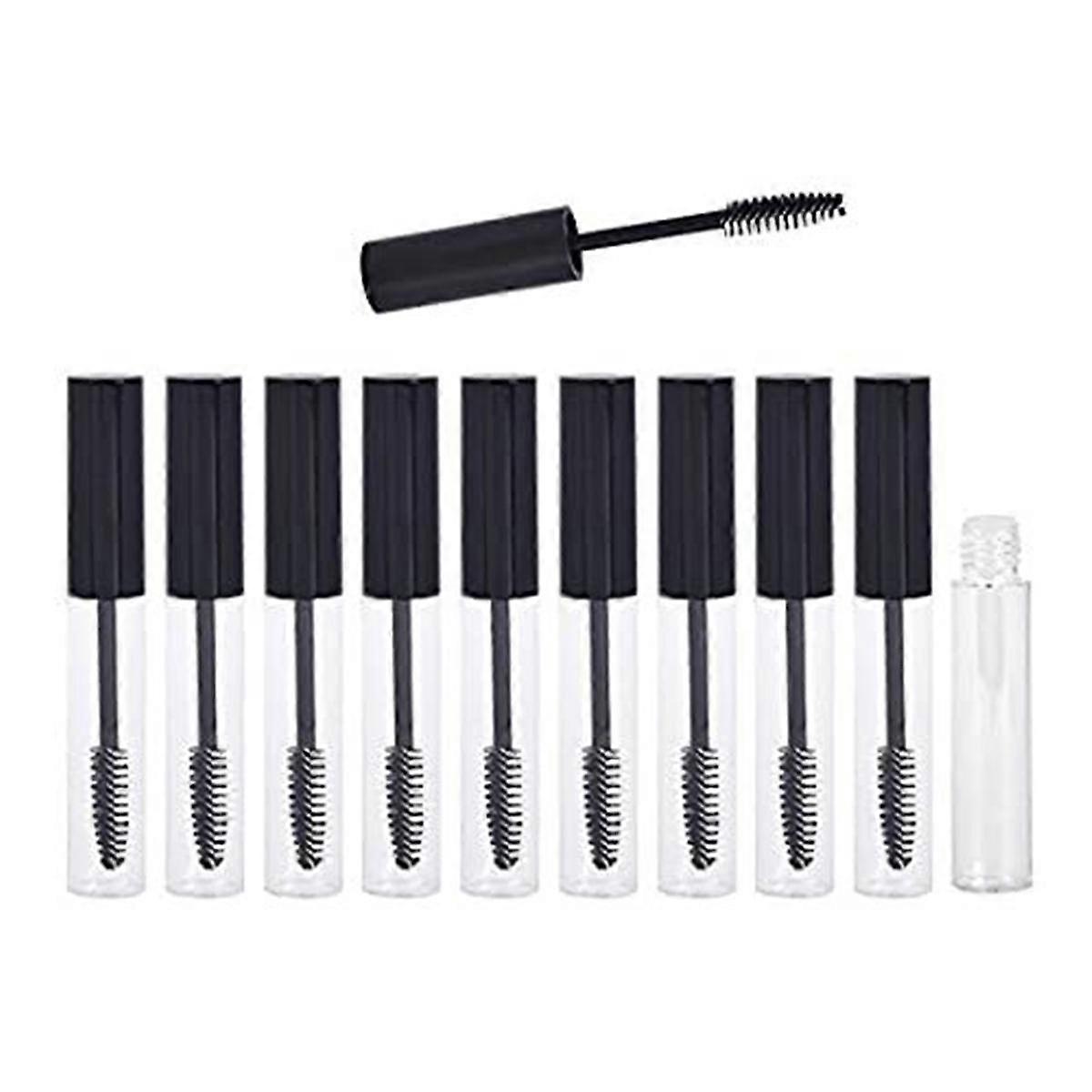 10Pcs 10ml Mascara Empty Tube, Trial Lip Glaze Transparent Dispensing Bottle, Growth Liquid Empty Bottle