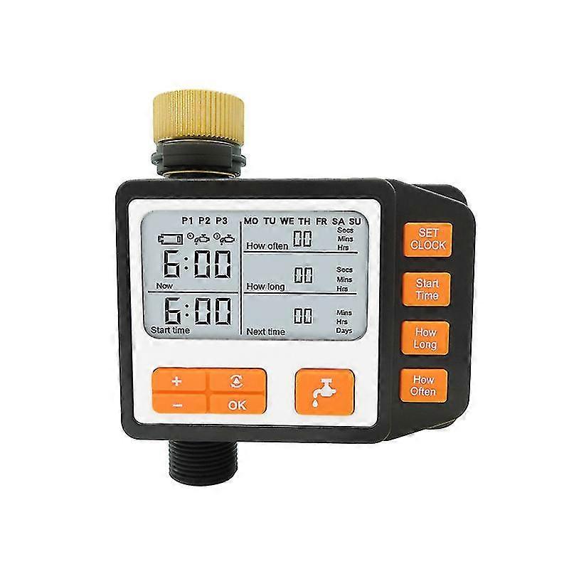 Garden Automatic Watering Device, Large Screen Metal Head, Irrigation Watering Timer, Led Display Suitable