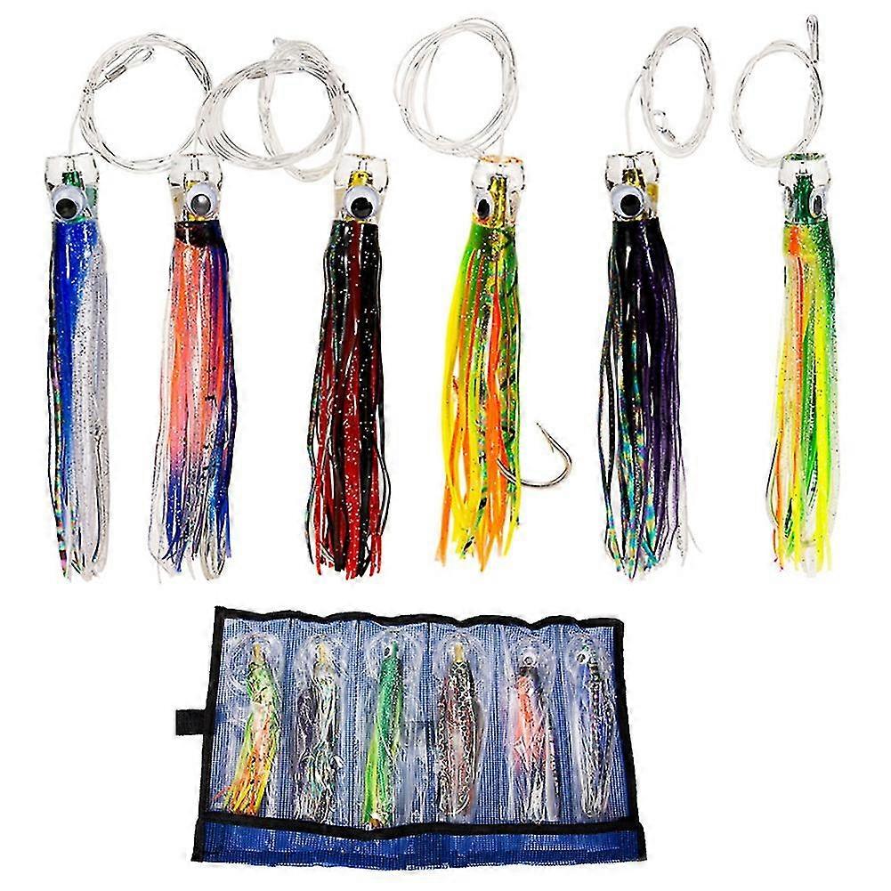 1 Set von 6 Stück 6,5 Zoll Trolling Rock Köder Marlin Thunfisch Big Game Octopus Angeln Köder Ozean Boot T