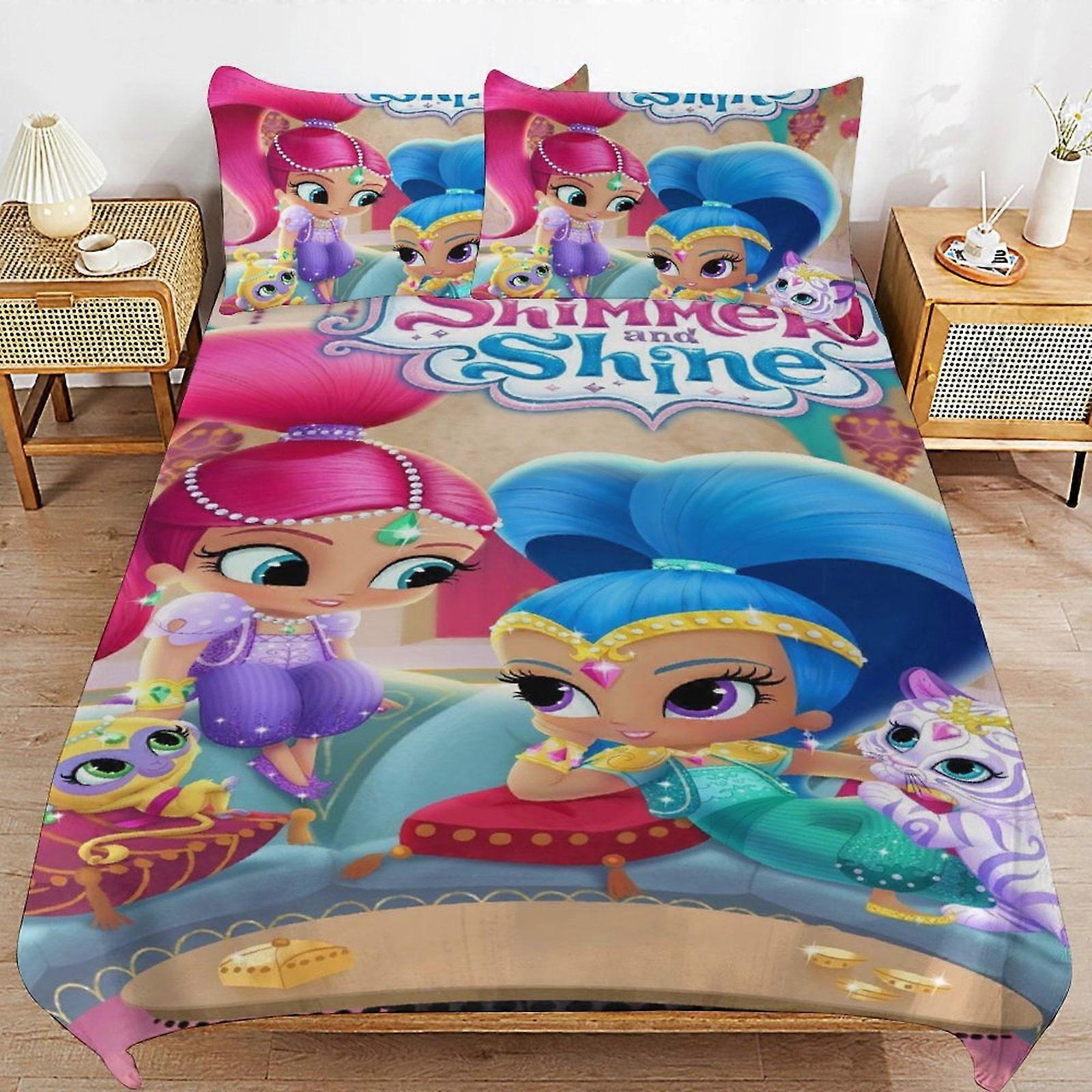 Sängkläder set NK530 Skimmer Och Glans Tecknad Sängkläder Uppsättningar Ultra Mjuk Hudvänlig Påslakan 3 Delar, Söt Täcke Överdrag Sängset PC530