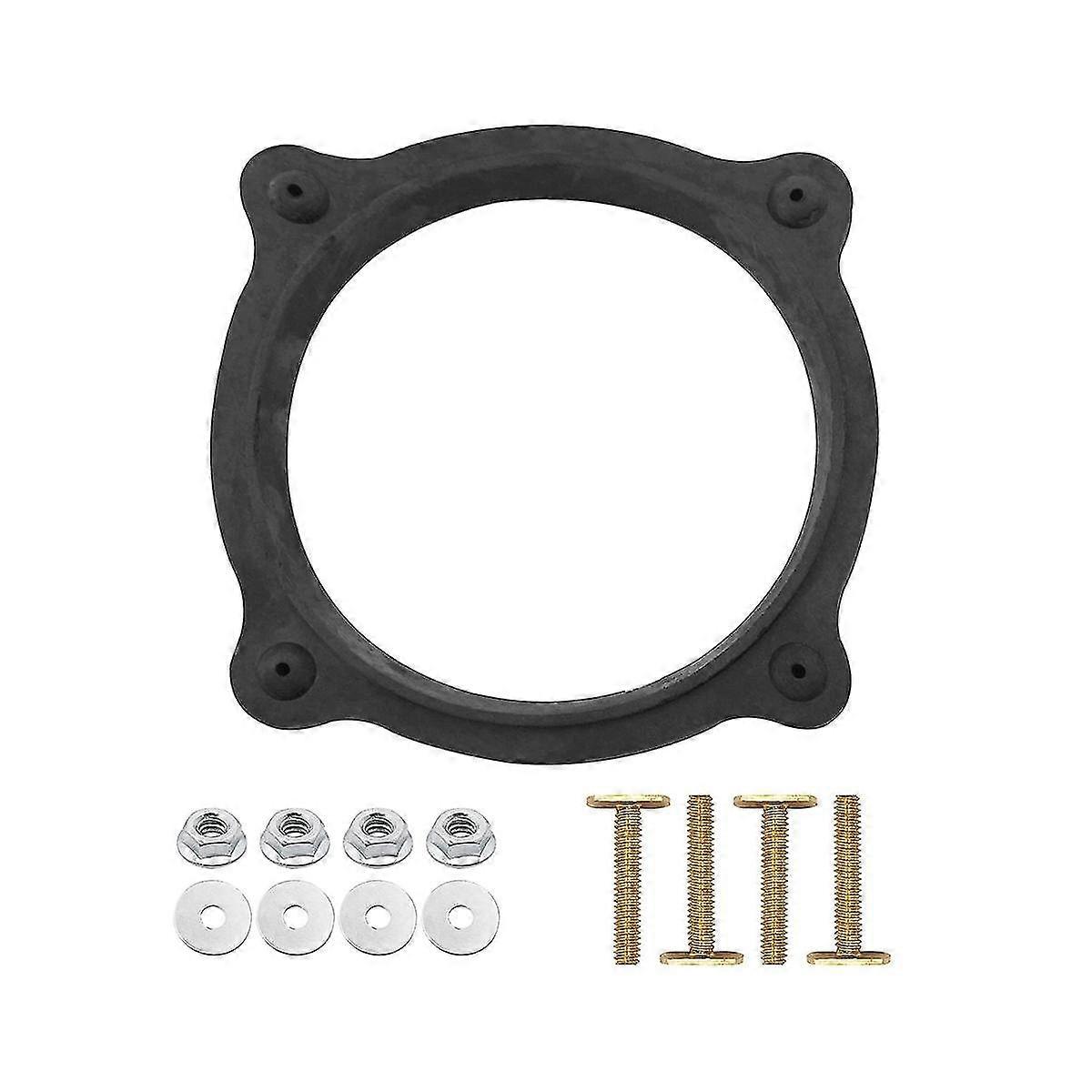385310063 Floor Flange Seal and Mounting Kit Replacement for Select /Sealand RV Toilet Black