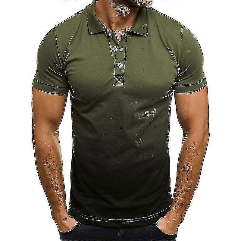 Herren Gradient Kurzarmhemd Lässiges Sweatshirt