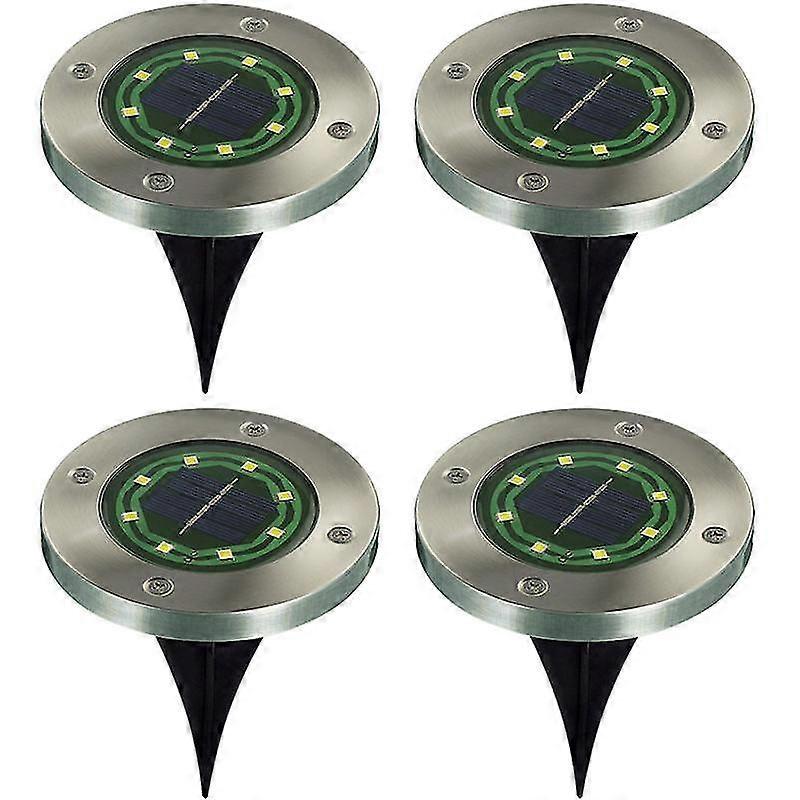 Packung Mit 4 Solar-Gartenleuchten 8 Led, Wei