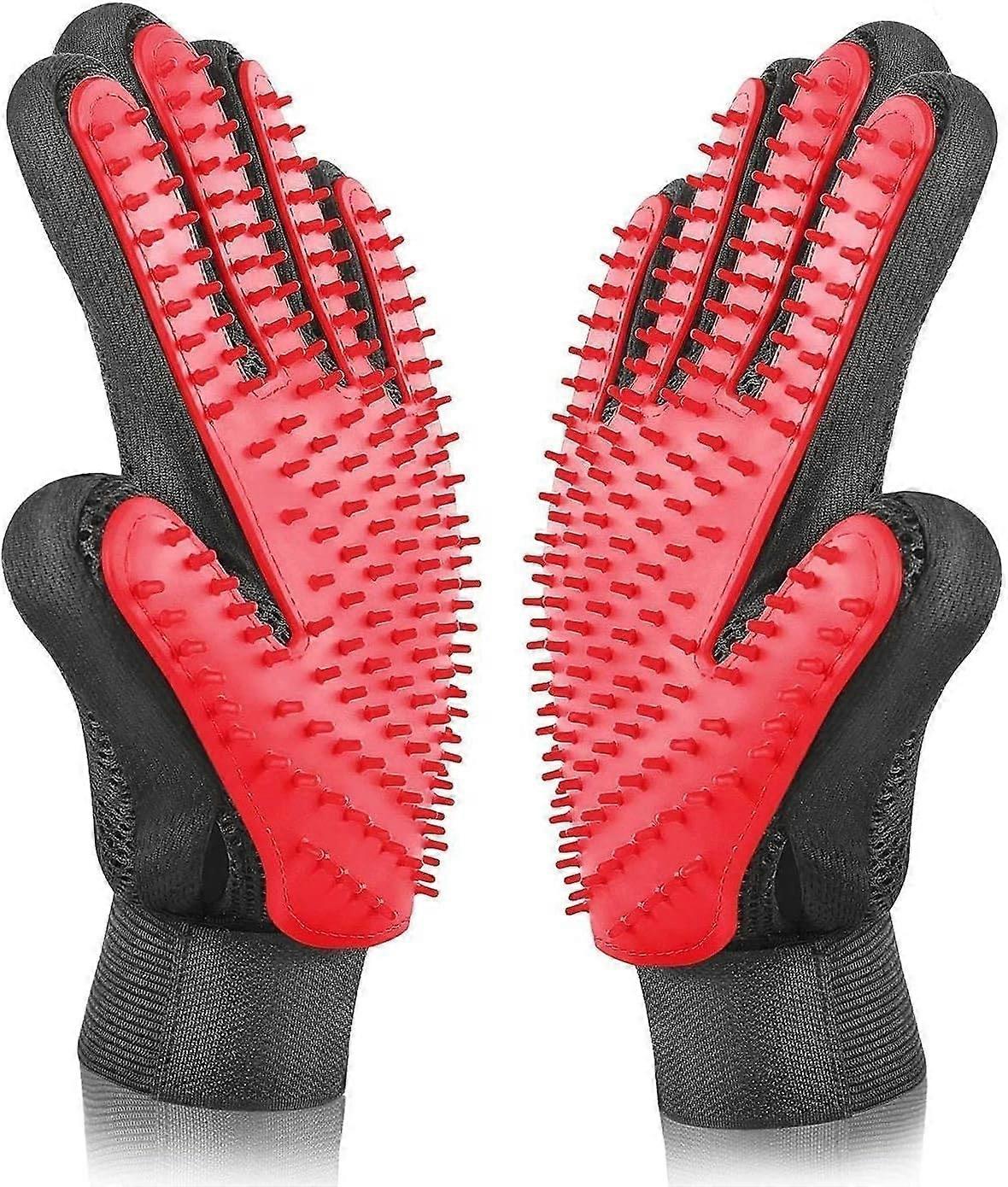 Pet Dog Cat Grooming Glove,Gentle Deshedding Brush Glove,Efficient ,with Enhanced Five Finger Design,for Dogs,Cats