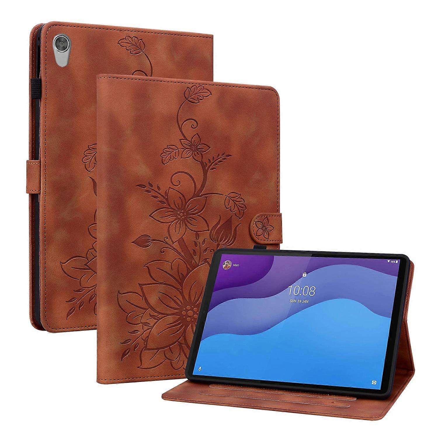 Embossed Leather Case For Lenovo Tab M10 HD Gen2