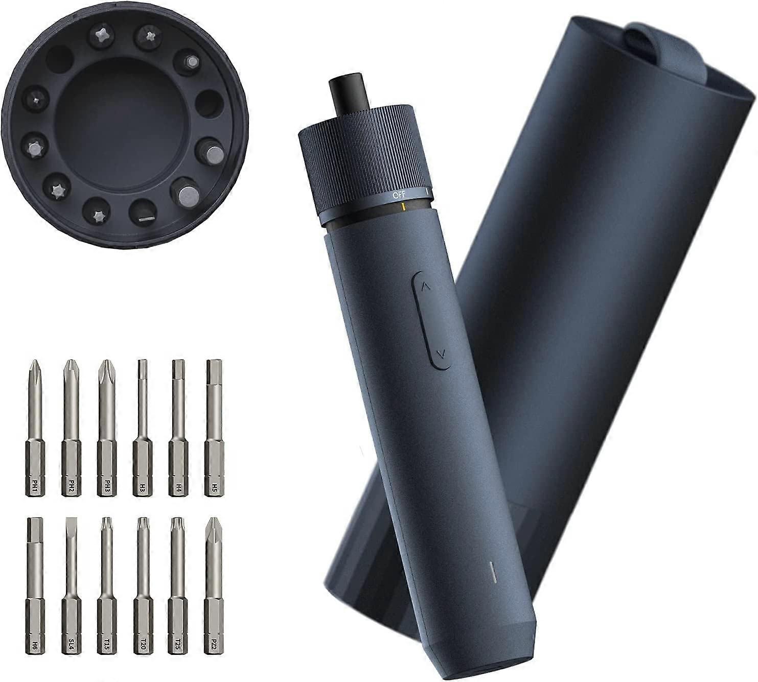 3.6V Cordless Screwdriver, 4N.m Electric Screwdriver, 12 S2 Steel Bits, All-in-one Design, Type C Charging, Shadowless LED Light, 3 Torque Settings, 1