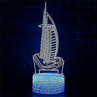 Lamp 3d| Infant | Multicolored With Remote Control | Building | 329