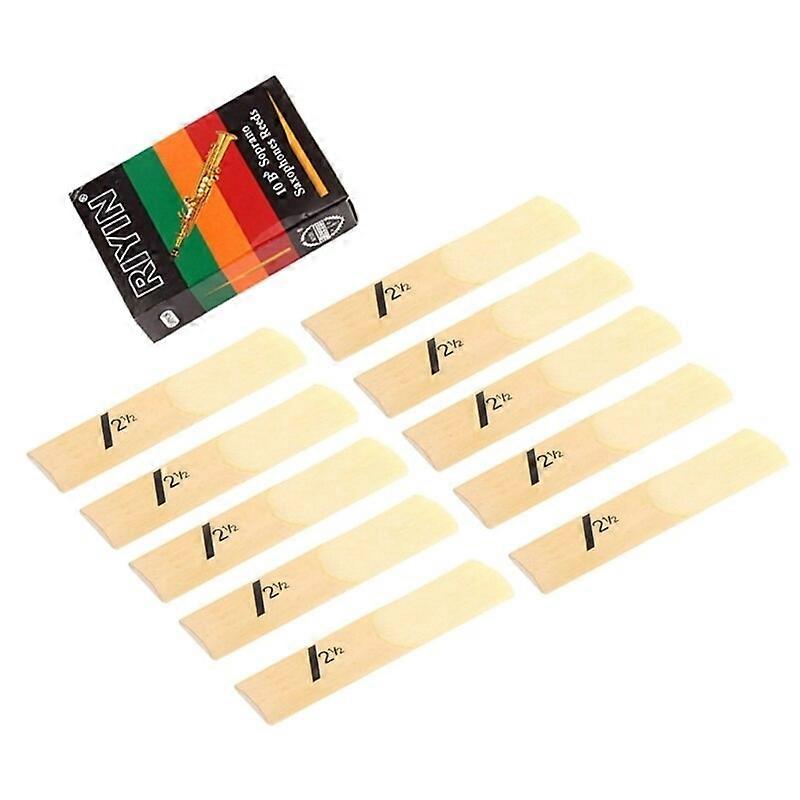 10pcs Soprano Sax Saxophone Reeds Strength 1.5 2.0 2.5 3.0 3.5 4.0 Saxophone Reed Woodwind Instrument Parts Accessories
