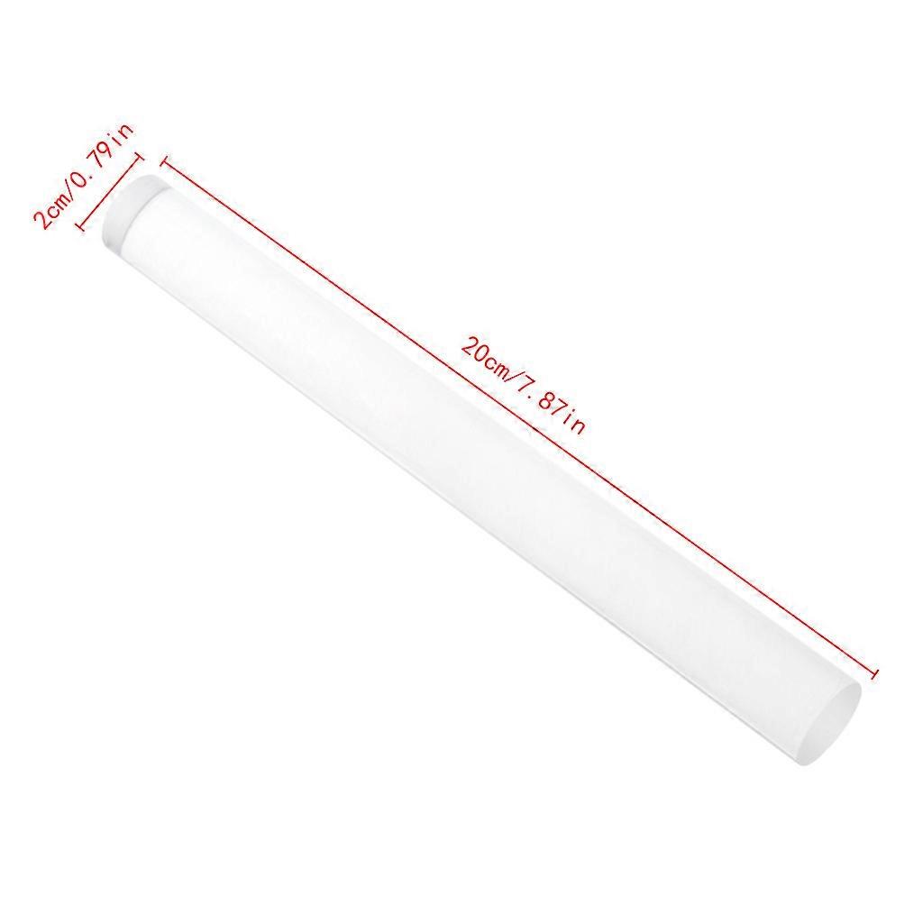 Transparent Acrylic Solid Roll Clay Rolling Pin Fondant Baking Pastry Roller