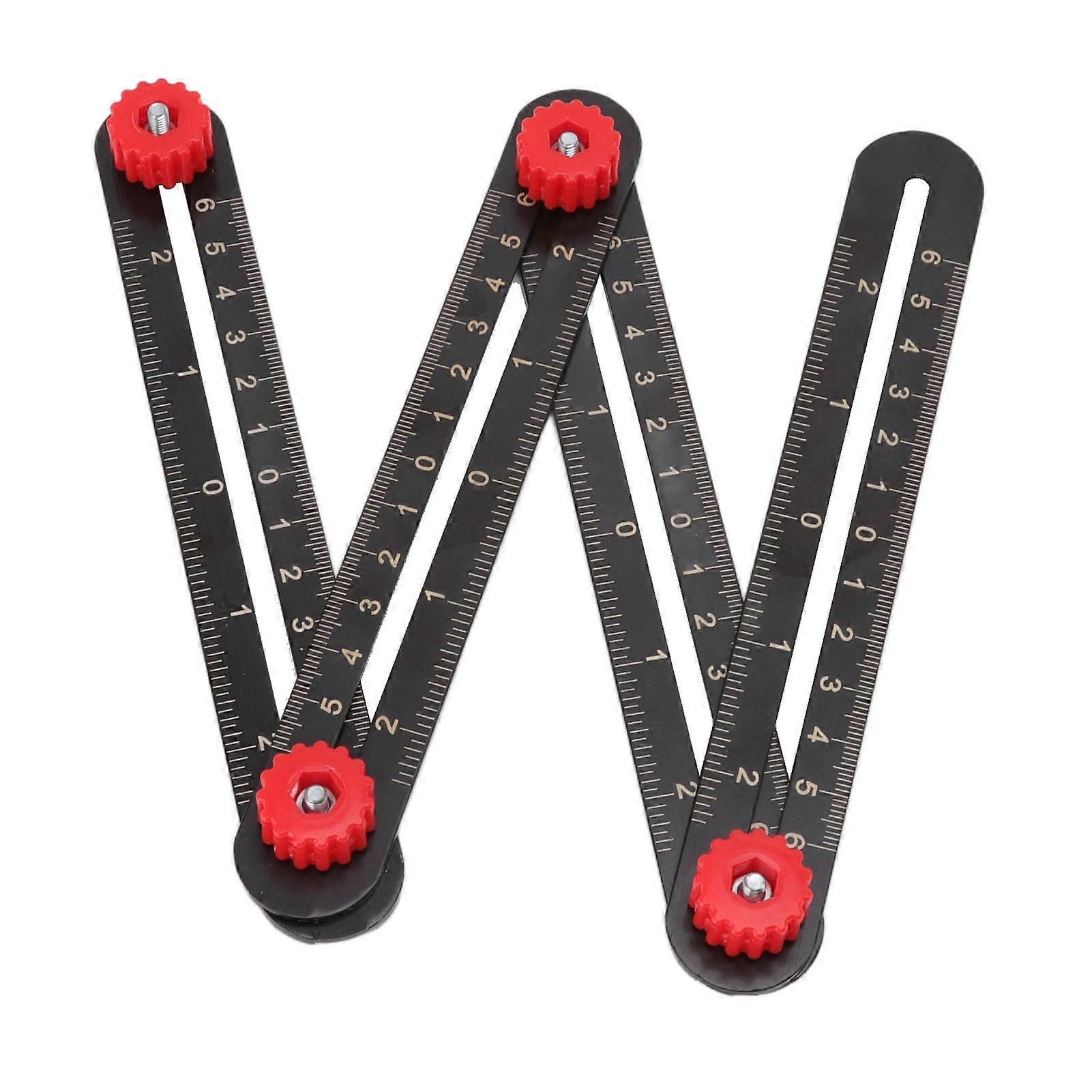 Aluminum Alloy Multi Angle Measuring Ruler Universal Opening Locator Measurement Tool for Carpentry Brick Tile Wood Glass Stone Architectural Engineer