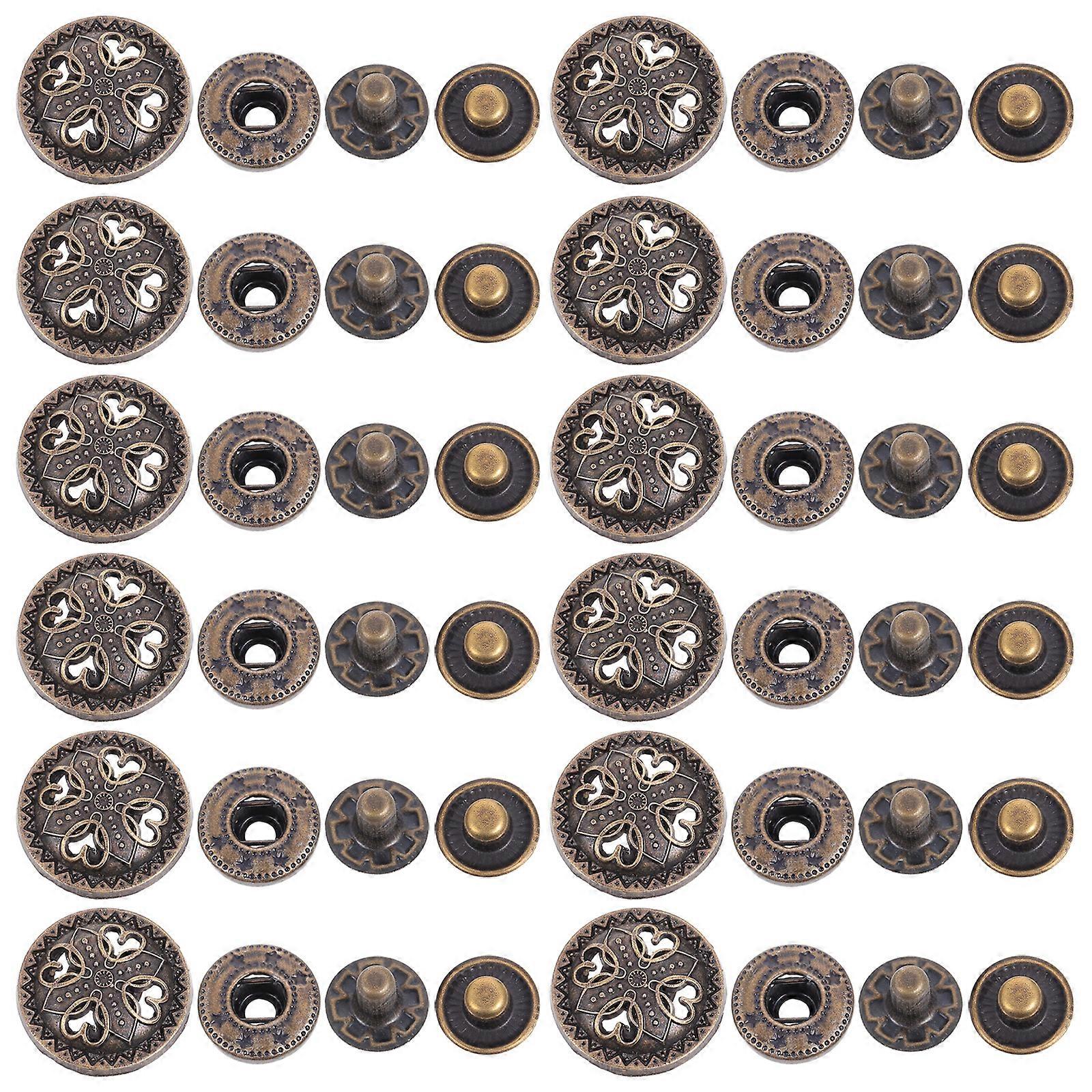 20 Sets Zinc Alloy Button Purse Buckle Snap Button Cartoon Wallet Buckle