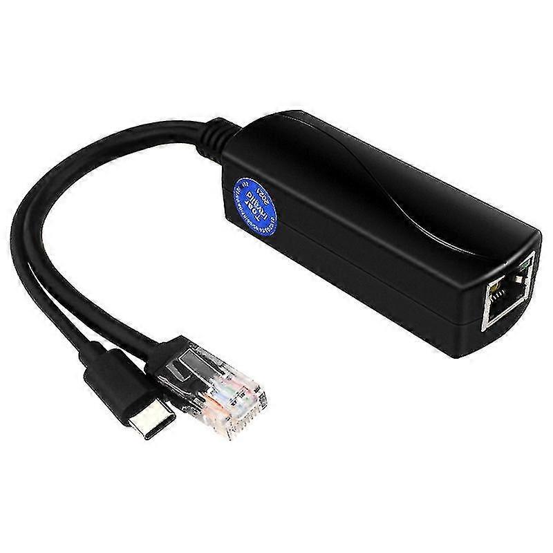 Poe Splitter Usb-c 5v Gigabit Poe Usb-c Adapter Ieee 802.3af Compliant For Ip