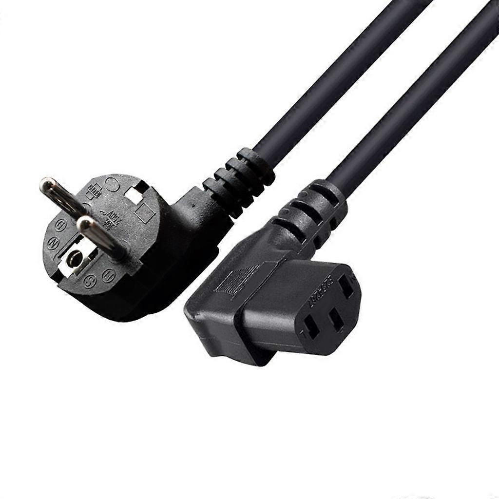 1.5m EU4.8mm to C13 Right Angled Power Cable Convenient Power Extension Cable