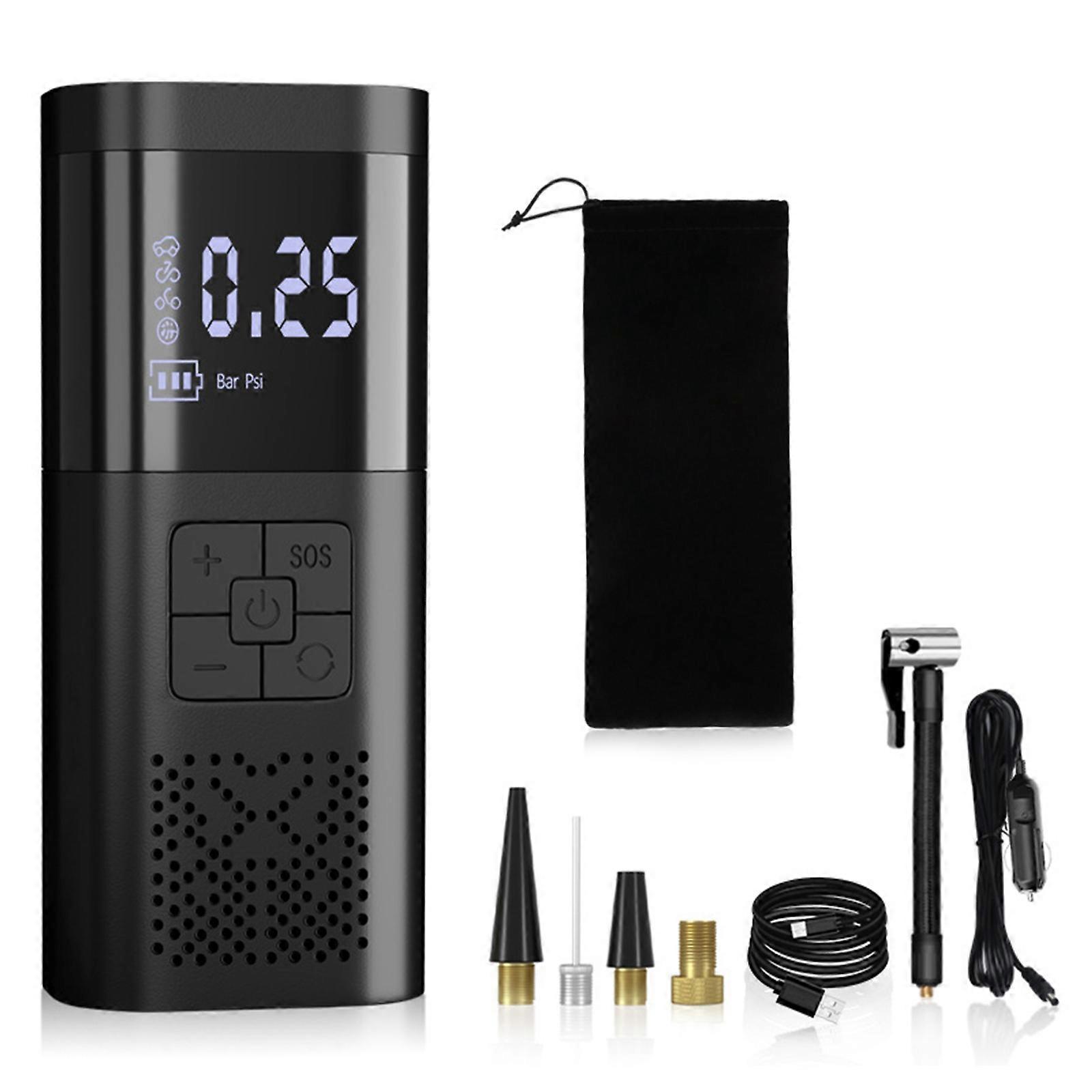 Portable Air Compressor Electric Car Pump Automatic Tire Inflator with LED Light