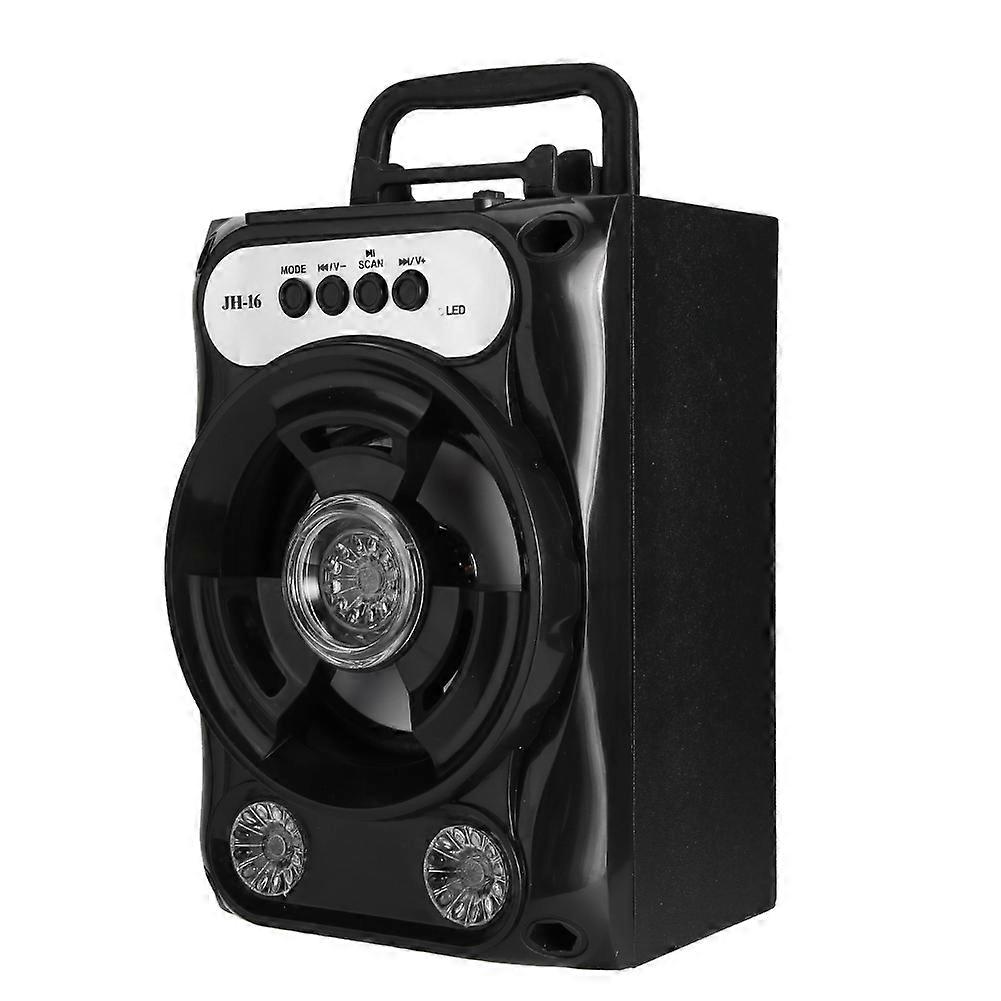 B16 Draagbare ABS Bluetooth-luidspreker voor buiten met telefoonbeugel zwart