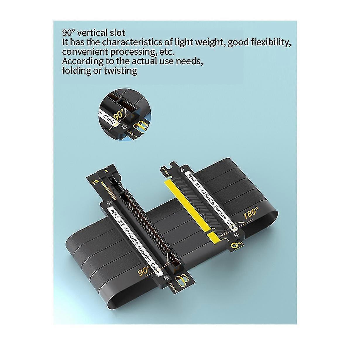 Full Speed PCIE-E16X to 16X 4.0 Graphics Card Extension Cable PCI Express GPU Expansion Card Adapter Card Extender A