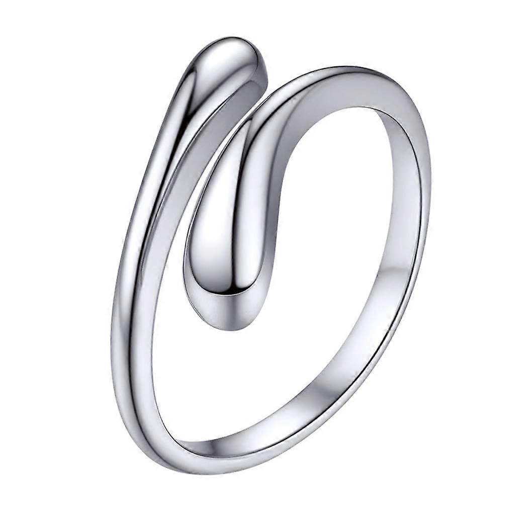 Women S925 Solid Sterling Silver Ring, Chic Classy Design