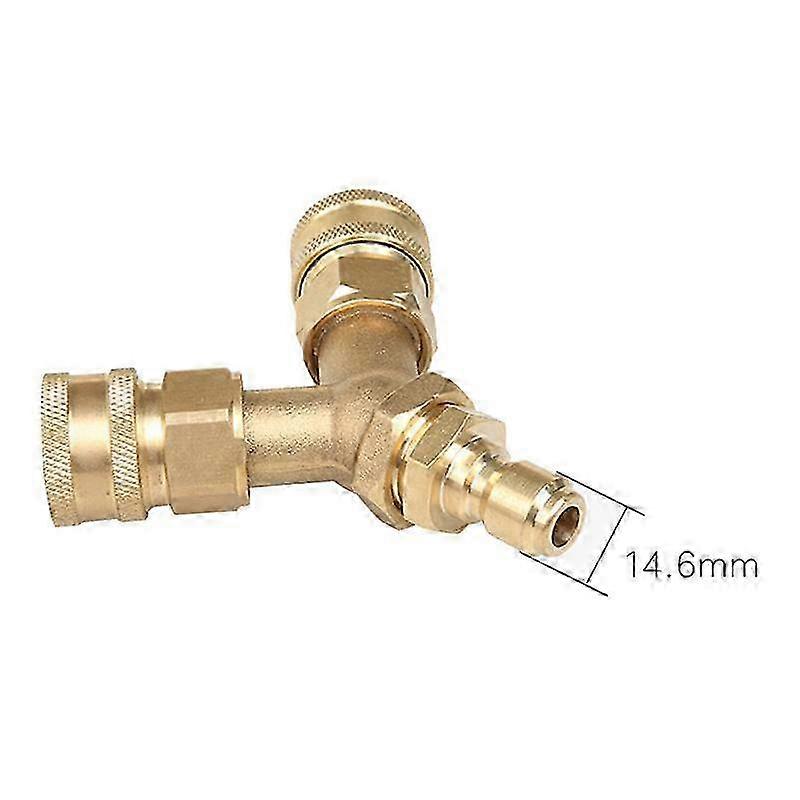 Tee Spliter Adapter With 3/8 Inch Quick Release Connector For High Pressure Washer