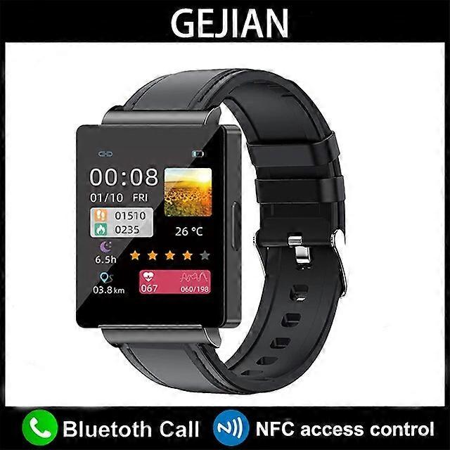 GEJIAN NFC Smart Watch Door Access Control Unlocking Smartwatch Men Women Fitness Bracelet Bluetooth Calls Heart Rate Detection
