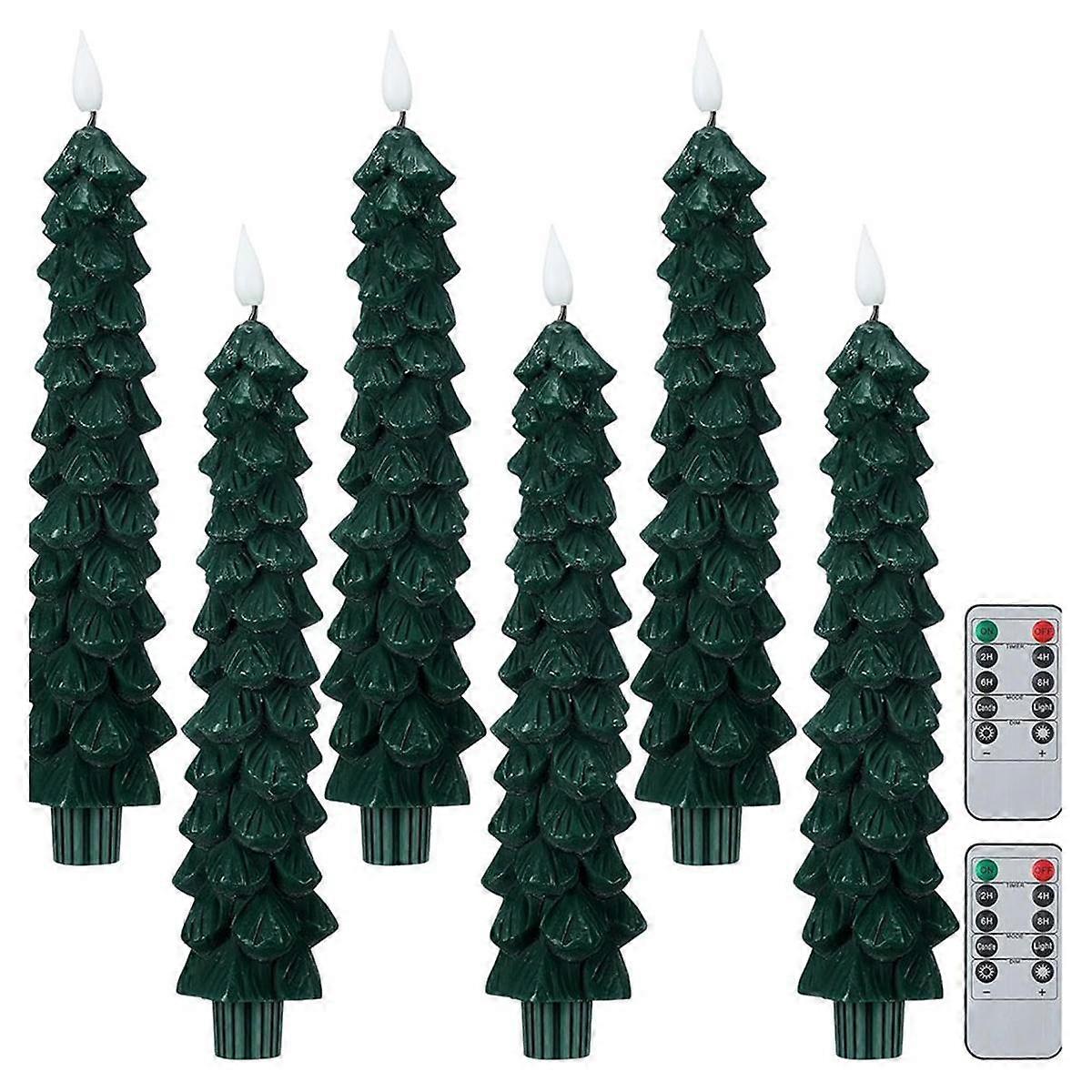 LED Cône de pin de Noël Simulation bougie Lampe Noël Atmosphère décorative Lampe de modélisation Ensemble de bougies de Noël