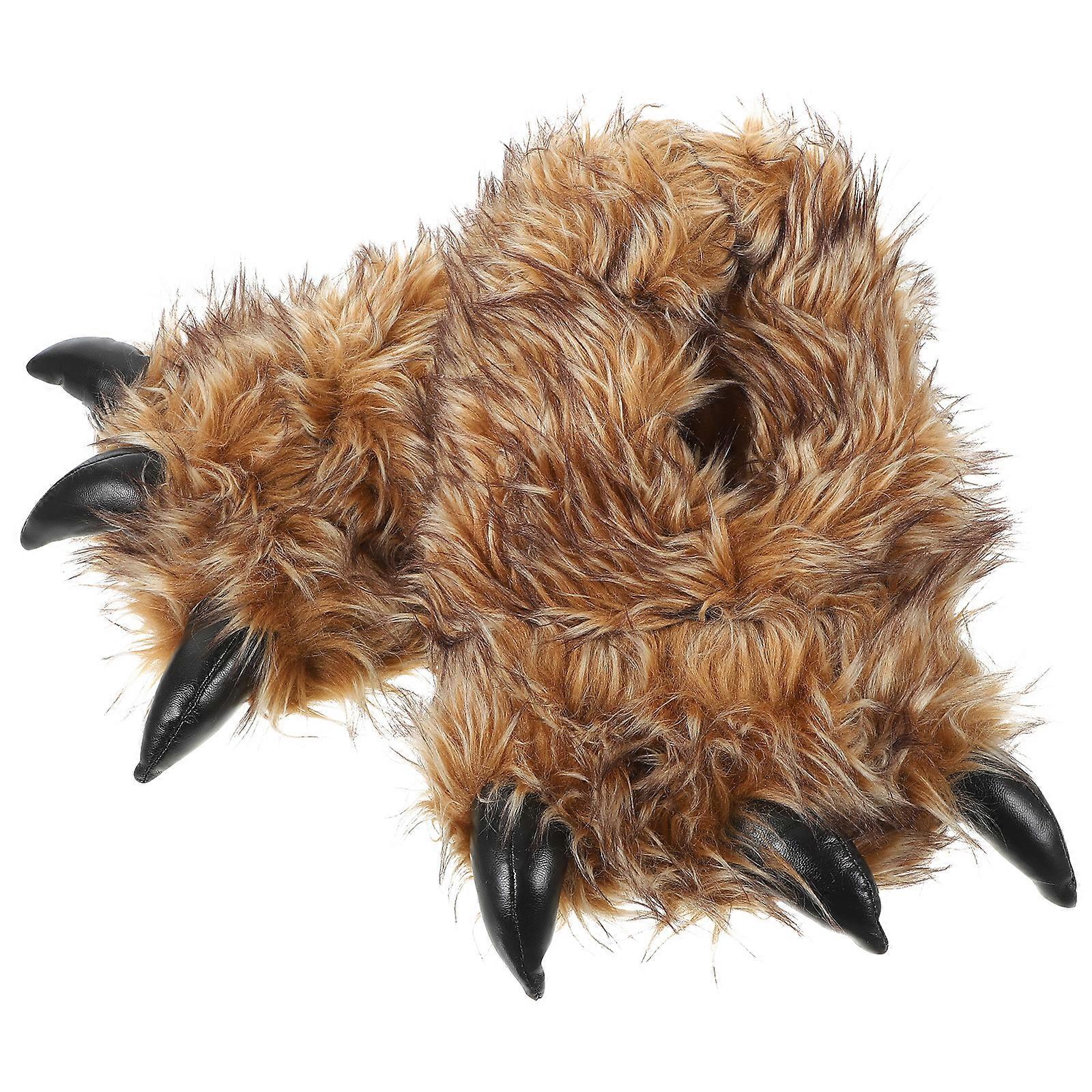 1 Pair Creative Winter Plush Slippers Indoor Warm Slippers Non-skid Slippers