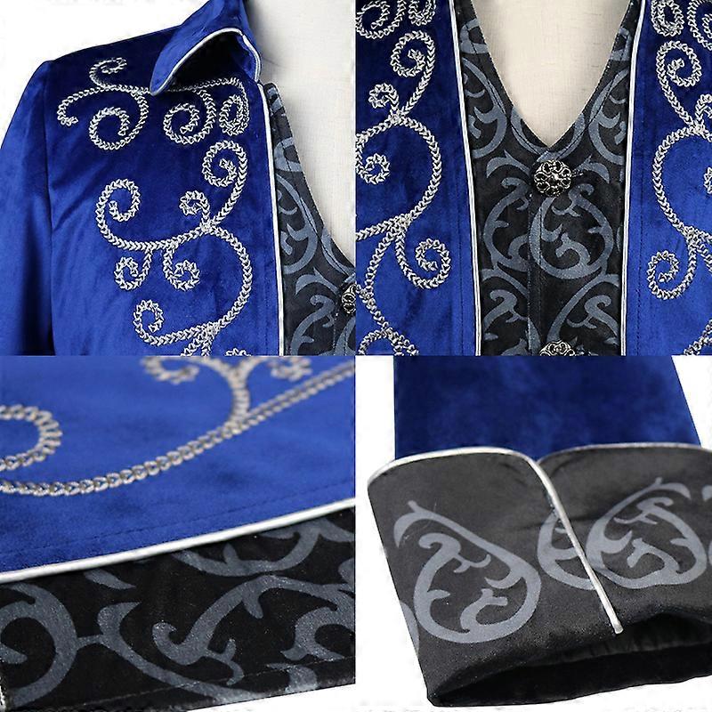 Giacca Uomo Steampunk Vintage Irregolare, Cappotto Lungo Nero Con Cerniera, Maniche Lunghe, Vittoriano, Per Halloween, Feste E Cosplay, Taglia 2XL
