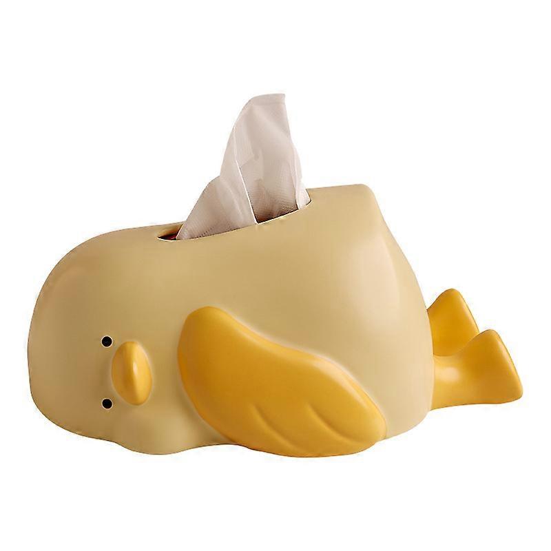 Lay Flat Duck Ceramic Tissue Box