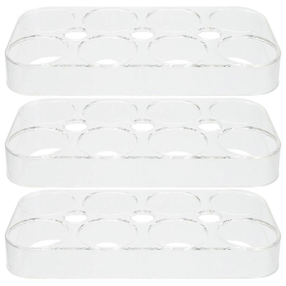 3pcs Egg Holder 8 Slots Refrigerator Egg Storage Egg Stand Fridge Egg Storage Rack