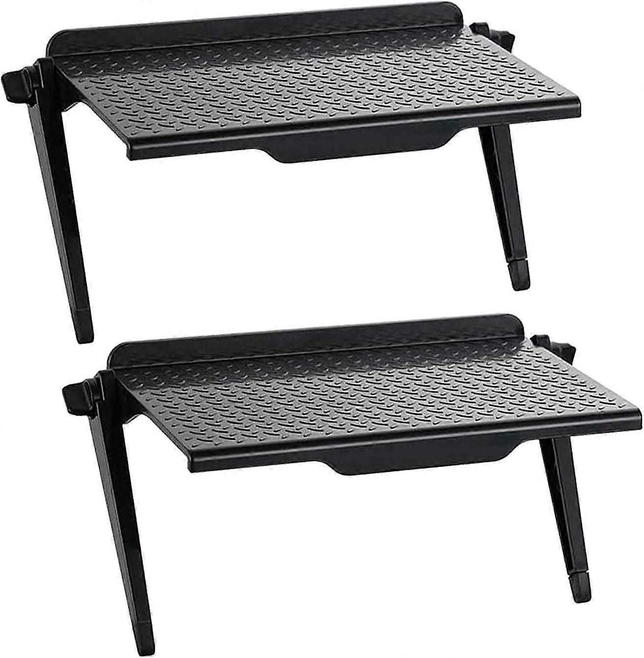 Upper Screen Shelf - Foldable Monitor Storage Rack with Phone Stands