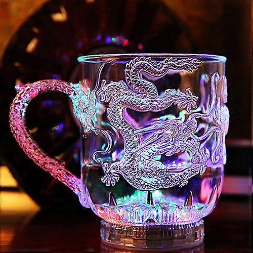 Creative Dragon LED Inductive Rainbow Party Flashing Light Whisky Mug Beer Cup