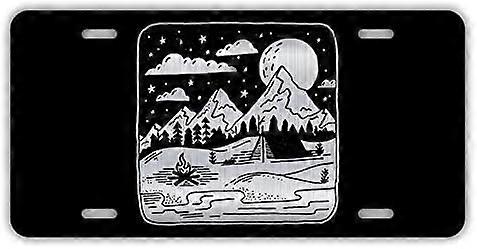 Placa de Licença de Alumínio Gravada Explore The Mountains Camping | 6 polegadas por 12 polegadas | Carro Caminhão RV Trailer Wall Shop Man Cave | VLP741