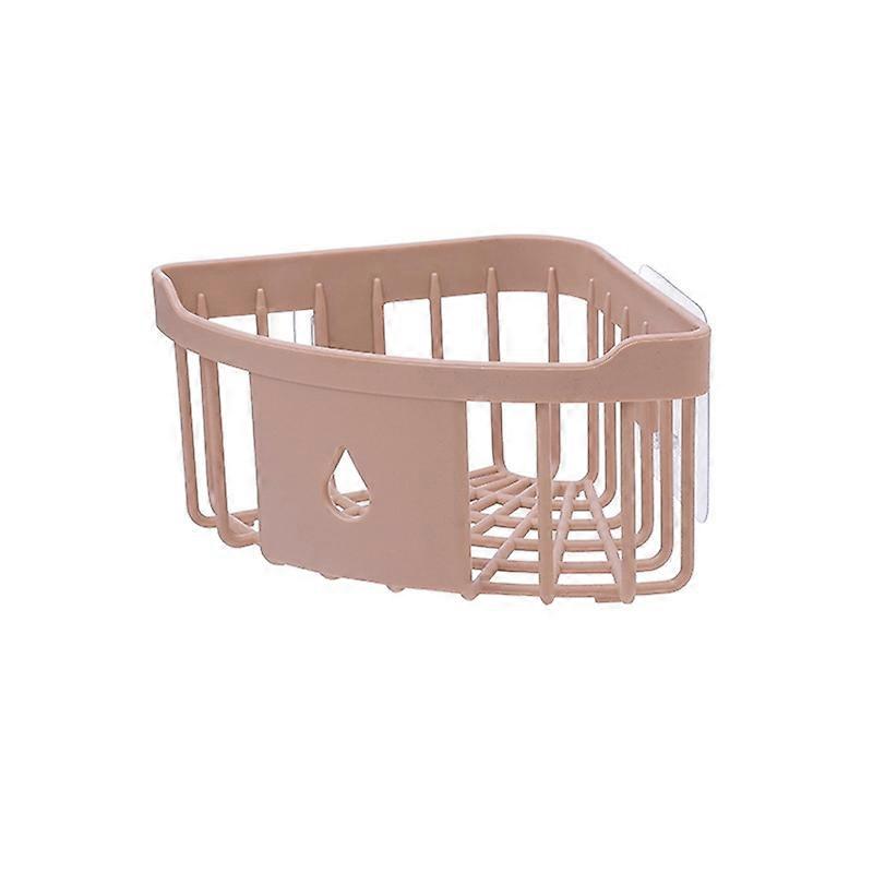 Wall Hanging Triangle Corner Storage Rack Basket Kitchen Bathroom Organizer JIKAIX
