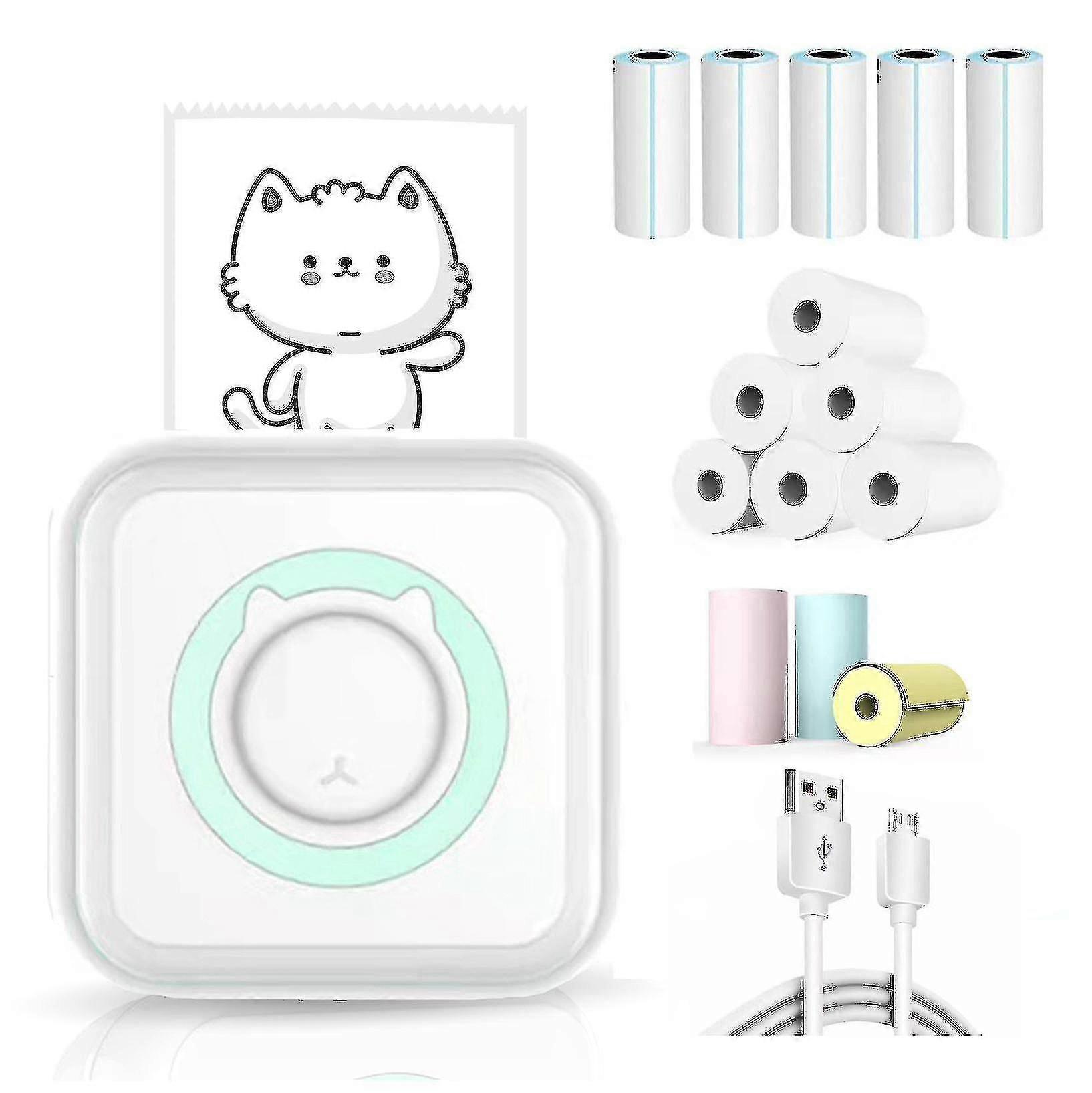 Mini Pocket Sticker Printer, Bluetooth Wireless Portable Mobile Printer Machine Thermal Printer For Notes, Memo, Photo, Pocket Label