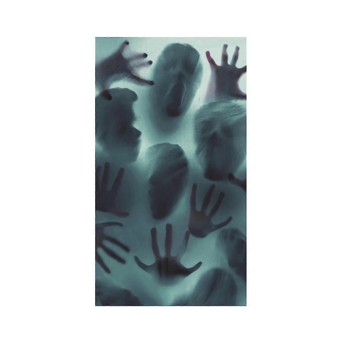 2pcshalloween Static Stickers Removable Bloody Handprint Ghost Horror Window Sticker Halloween Part