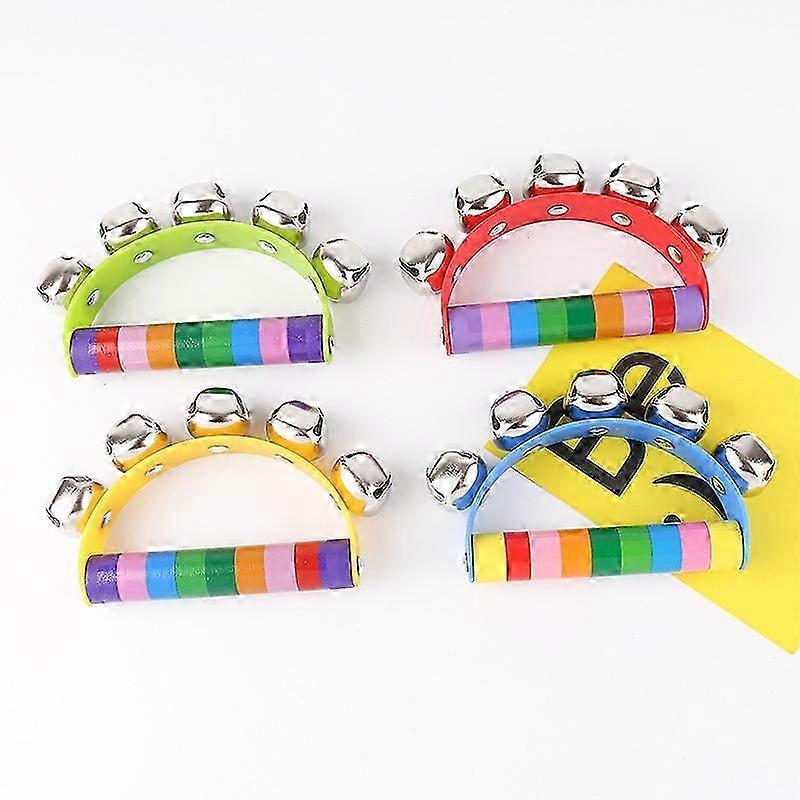 Pieces Christmas Jingle Bells Handheld Wooden Jingle Bells Jingle Bells Jingle Bells Hand Rattles Jingle Bell Musical Instruments