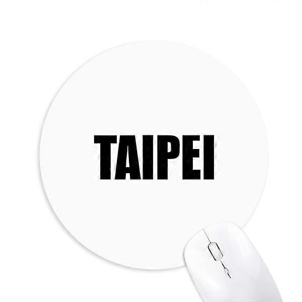 Taipei China City Name Round Non-Slip Rubber Mousepad Game Office Mouse Pad