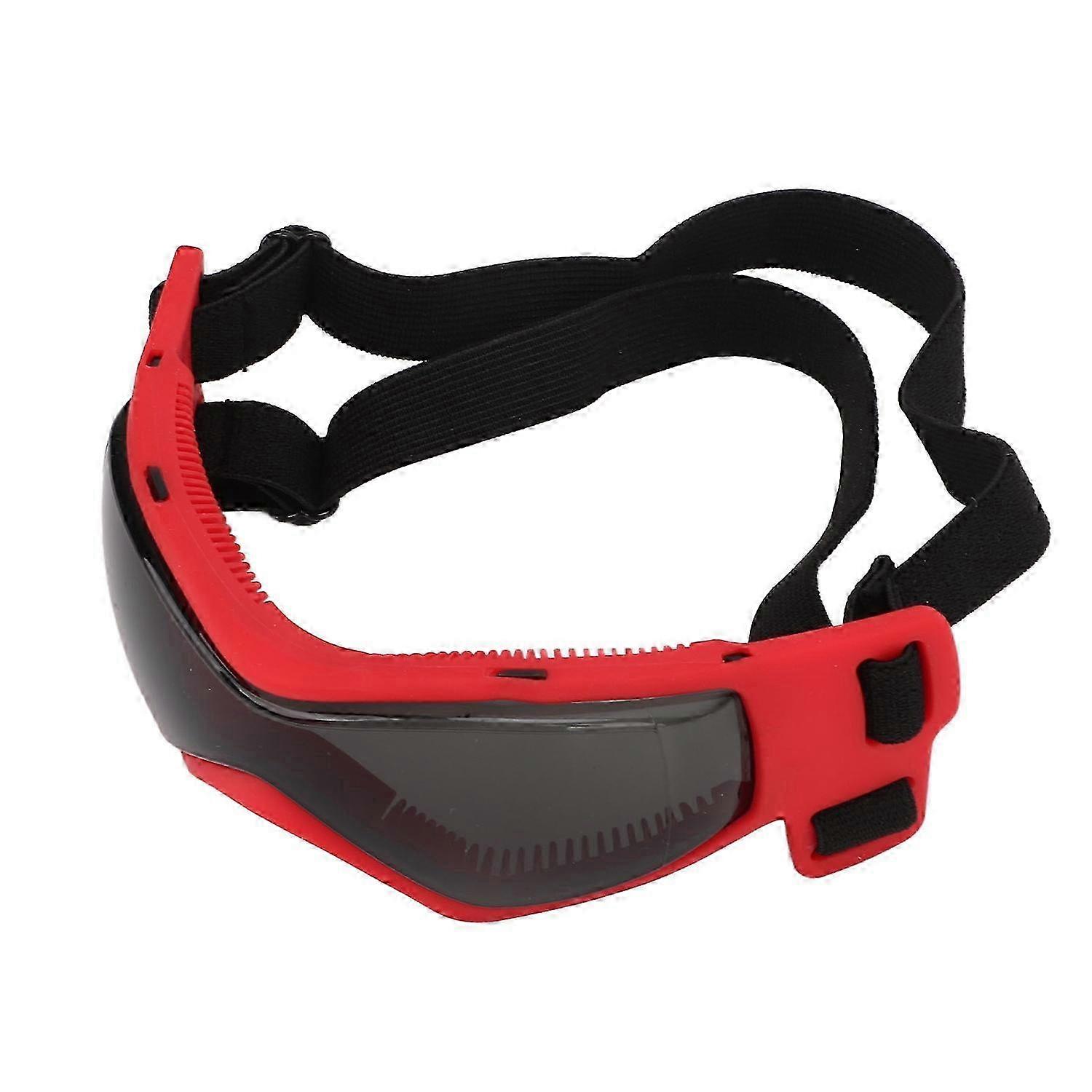 Dog Goggles UV Protection Soft Frame Dog Sunglasses with Adjustable Strap for Medium Large DogRed