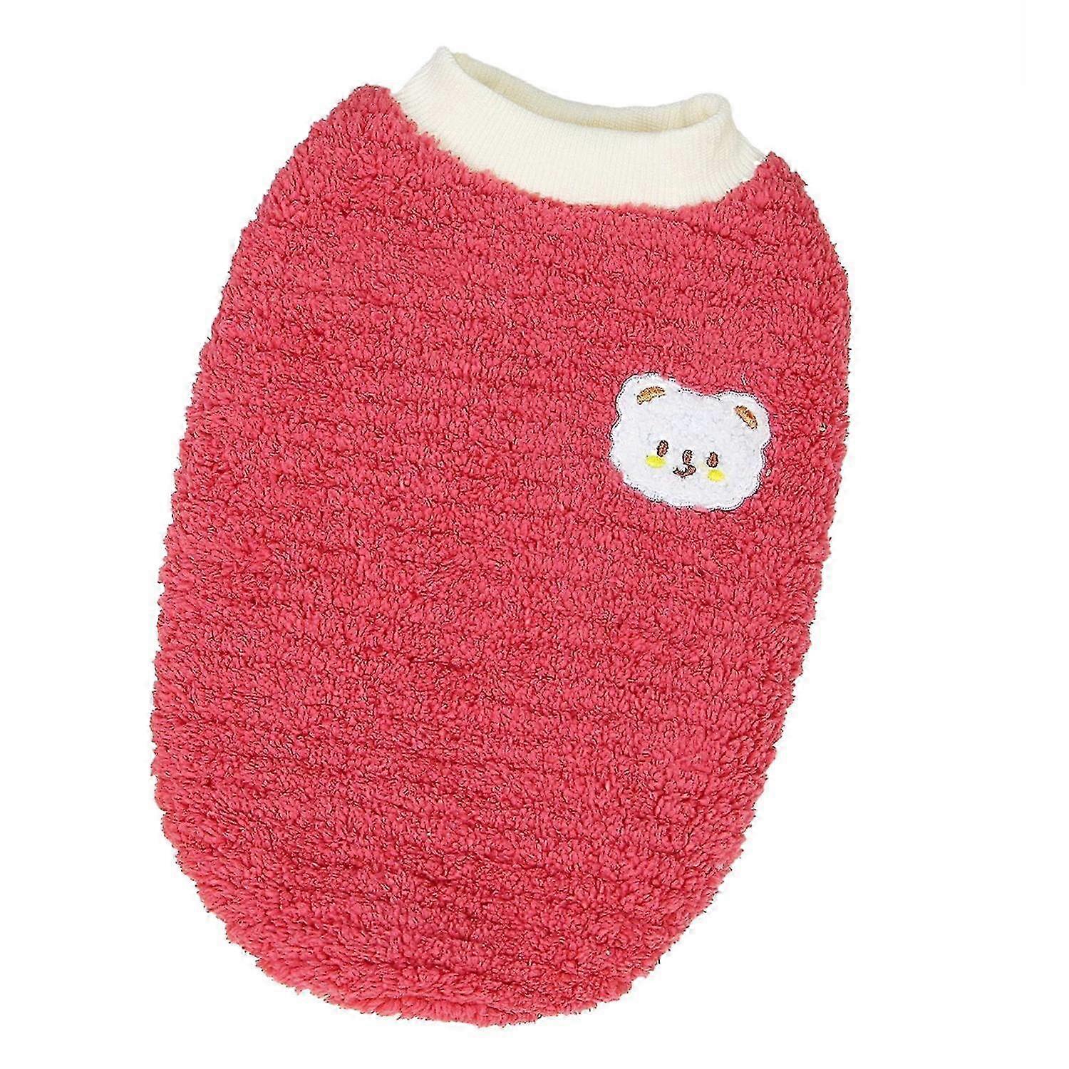 Dog Plush Vest Soft Comfortable Breathable Dog Warm Plush Sweater Jacket Clothes for Daily Outdoor R